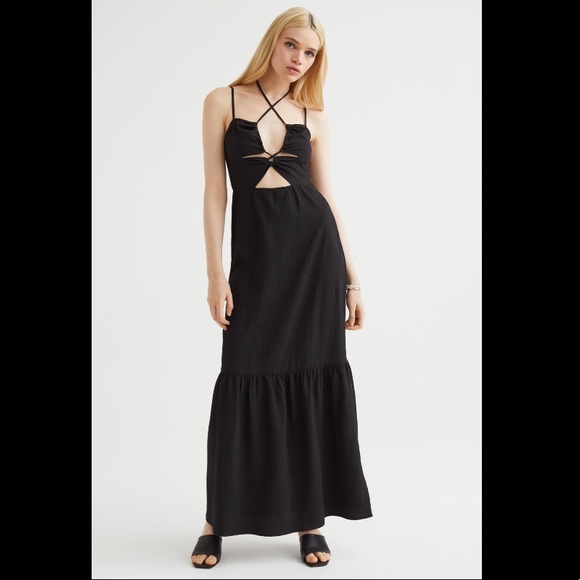 H&M Dresses & Skirts - H&M Long Black Cut Out Dress
